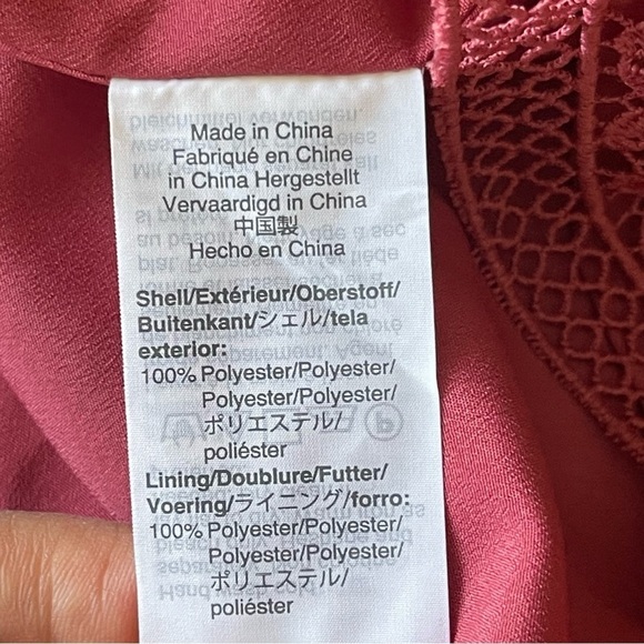 J. Crew Women’s CAP Sleeves Ruffle Dress Size 12 Mixed Lace Crochet - Picture 11 of 11